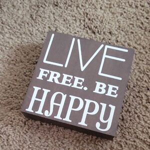 4/$20 Brown Inspirational Quote Block